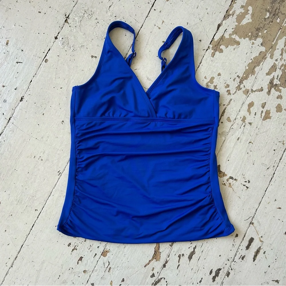 Chaps Royal Blue Tankini Swim Top
